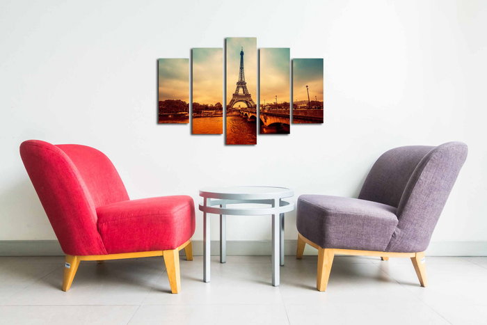 Wallity Cuadro Decorativo en Lienzo 5 Piezas 5PUC-093 Wallity Cuadro Decorativo en Lienzo 5 Piezas 5PUC-093